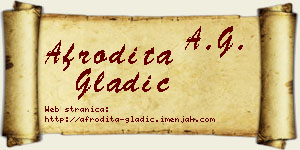 Afrodita Gladić vizit kartica
